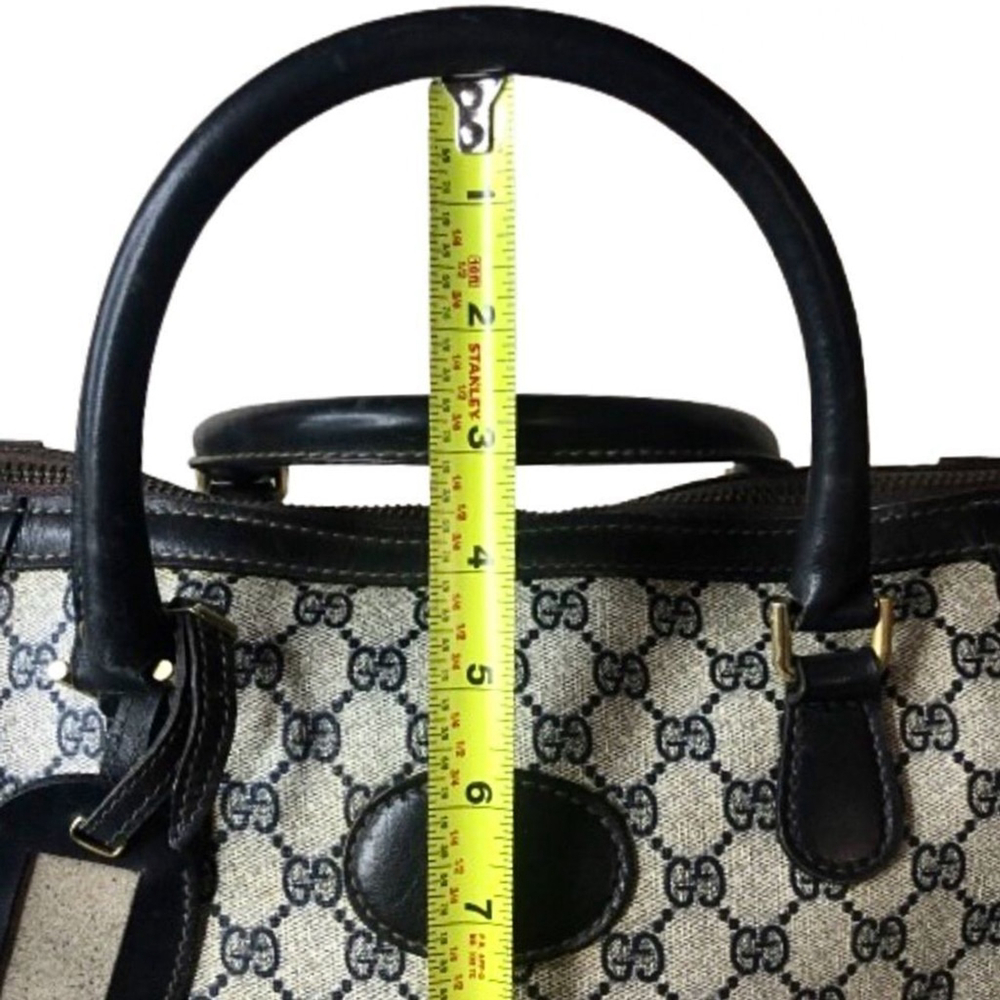 GUCCI GG SUPREME Navy Locking Doctors Work Travel Overnight Bag Dust Bag COA - Picture 13 of 17